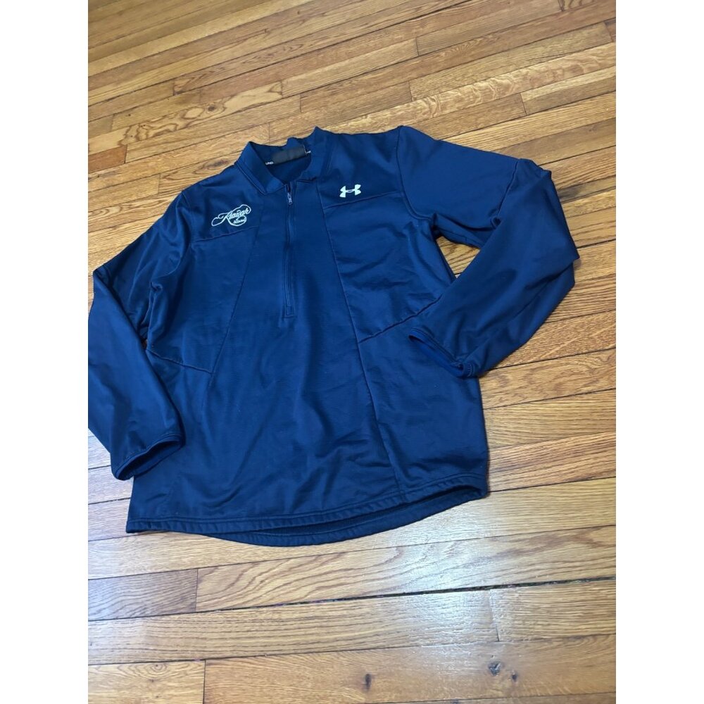 Under Armour Womens Kiawah Island 1/4 Zip Pullover Sweatshirt Sz XL Navy Blue - Picture 2 of 7